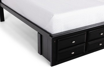 Laguna Twin Platform Bed - Black Cherry