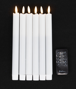 Arora Flameless 6 Piece LED 9″ Candle Set With Remote