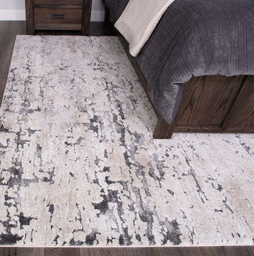 Theory Taupe/Grey Area Rug - 2′7″ X 4′0″