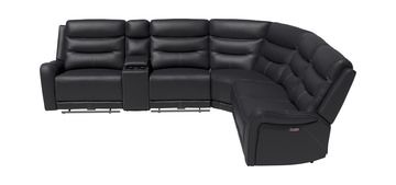 Steven 6 Piece Leather Power Reclining Modular Sectional