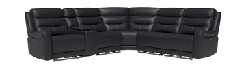 Steven 6 Piece Leather Power Reclining Modular Sectional