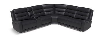 Steven 6 Piece Leather Power Reclining Modular Sectional