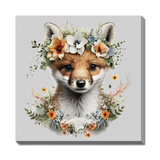 Fox In Floral Canvas Art thumbnail 1