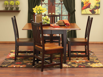 Saber Table With 4 Schoolhouse Chairs