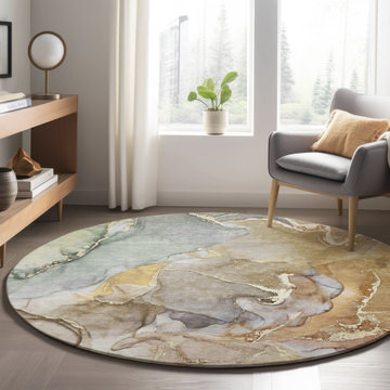 Odyssey Taupe Area Rug - 8′0″ Round