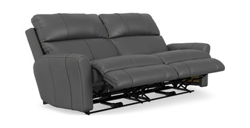 Holmes Leather Power Reclining Sofa - Anthrocite