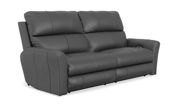 Holmes Leather Power Reclining Sofa - Anthrocite