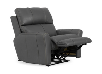 Holmes Leather Power Recliner - Anthrocite