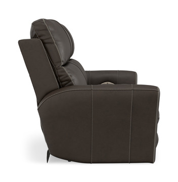 Holmes Leather Power Reclining Sofa - Coffee