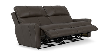 Holmes Leather Power Reclining Sofa - Coffee