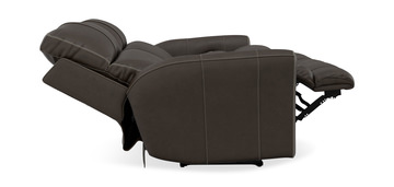 Holmes Leather Power Reclining Sofa - Coffee