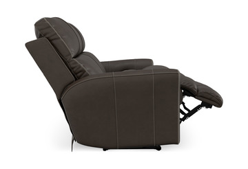 Holmes Leather Power Reclining Sofa - Coffee