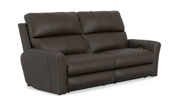 Holmes Leather Power Reclining Sofa - Coffee