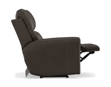 Holmes Leather Power Recliner - Coffee