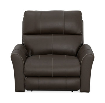 Holmes Leather Power Recliner - Coffee