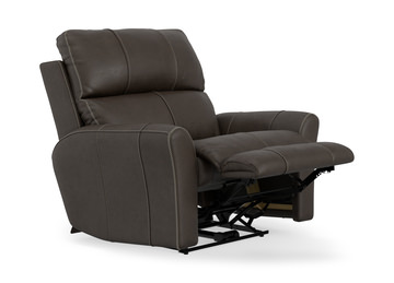Holmes Leather Power Recliner - Coffee