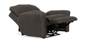 Holmes Leather Power Recliner - Coffee