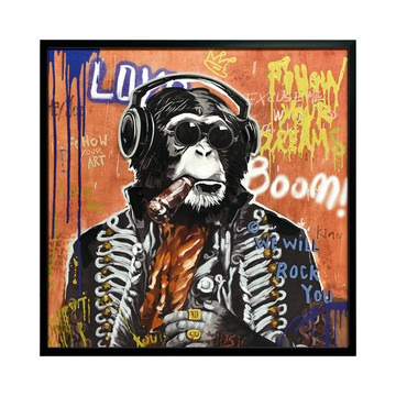 Diego DJ Monkey LED Art