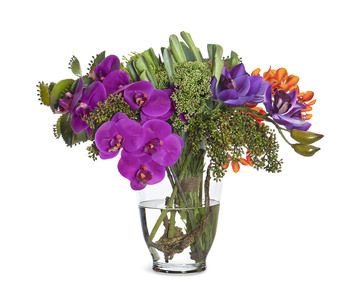 image Tropical Mix In Glass Vase