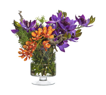 image Tropical Mix In Glass Compote Style Base