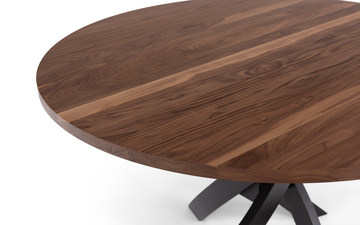 Le Noyer 54″ Round Walnut Table