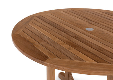 London 48″ Round Teak Patio Dining Table