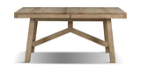 Casual Loft Solid Hickory Extension Trestle Table thumbnail 2