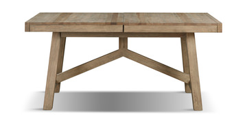 Casual Loft Solid Hickory Extension Trestle Table