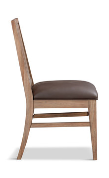 Casual Loft Leather Seat Dining Chair