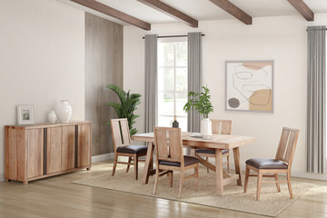 Casual Loft Dining Table With 4 Side Chairs