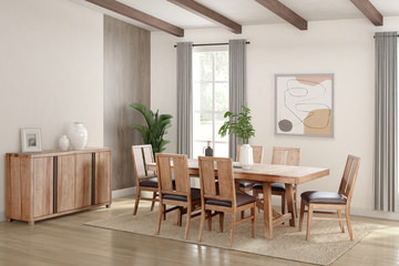Casual Loft Dining Table With 4 Side Chairs
