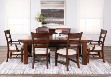 Tuscany Extension Table With 4 Side Chairs And 2 Arm Chairs