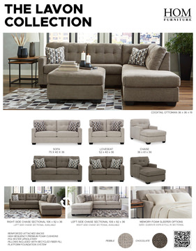 Lavon Sectional with Left Chaise - Pebble