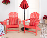 Sunset II Adirondack Chair - Red thumbnail 2