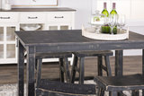 Captiva Counter Table With 4 Saddle Seat Stools - Black Sand thumbnail 5
