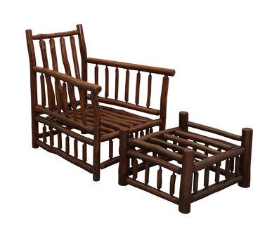 Hickory Log Lounge Chair