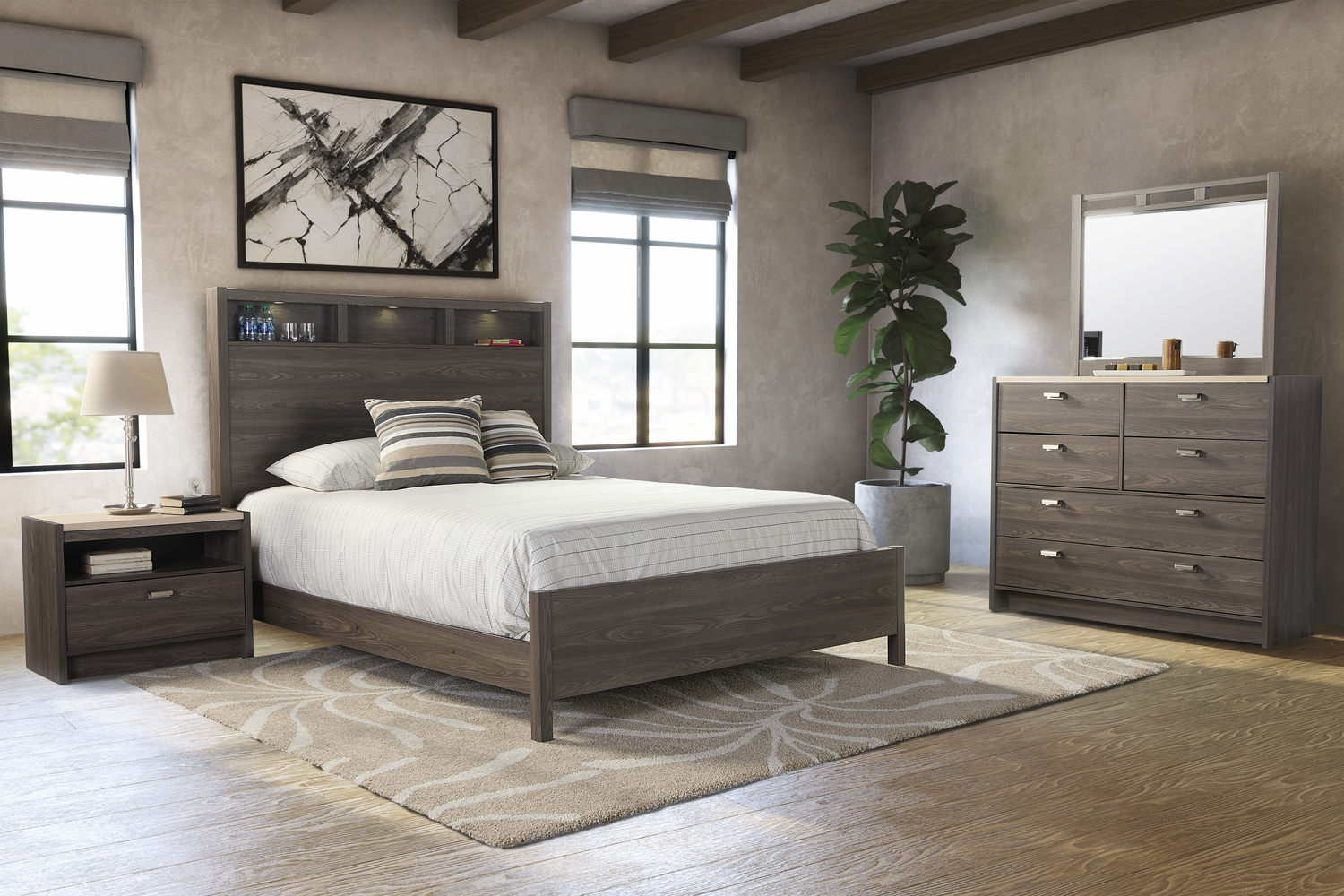 Parkway Lighted Bedroom Suite | HOM Furniture