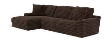 Portia Sectional Left Chaise - Chocolate