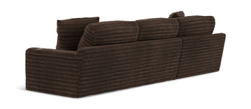 Portia Sectional Left Chaise - Chocolate