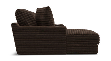 Portia Sectional Left Chaise - Chocolate