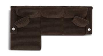Portia Sectional Left Chaise - Chocolate