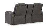 Astro Power Reclining Loveseat with Console - Shadow thumbnail 3