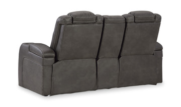Astro Power Reclining Loveseat with Console - Shadow