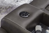 Astro Power Reclining Loveseat with Console - Shadow thumbnail 9