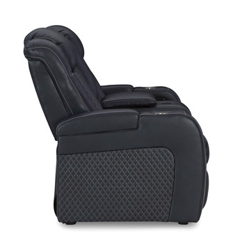 Astro Power Reclining Loveseat with Console - Sapphire