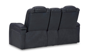 Astro Power Reclining Loveseat with Console - Sapphire