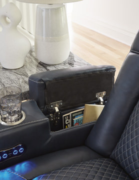 Astro Power Reclining Sofa And Loveseat Set - Sapphire