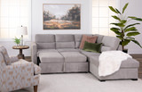 Sadie 2 Piece Pop Up Sleeper Sectional With Storage - Right Arm Chaise thumbnail 4