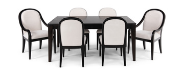 Layla Dining Table With 4 Side Chairs And 2 Arm Chairs