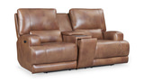 Robert Leather Power Loveseat With Console thumbnail 3